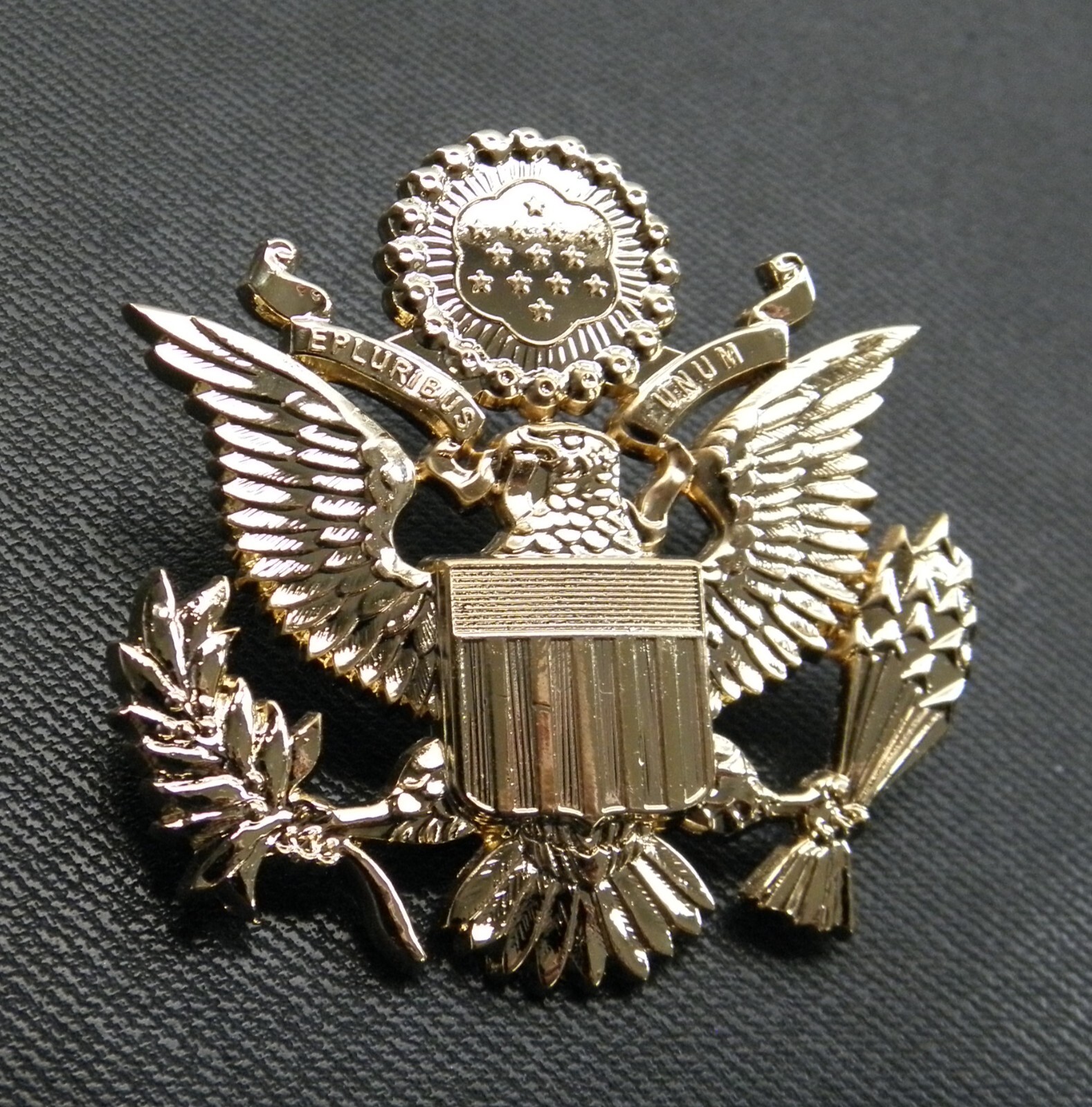 US ARMY OFFICER SEAL SERVICE EMBLEM PIN BADGE 1.7 INCHES