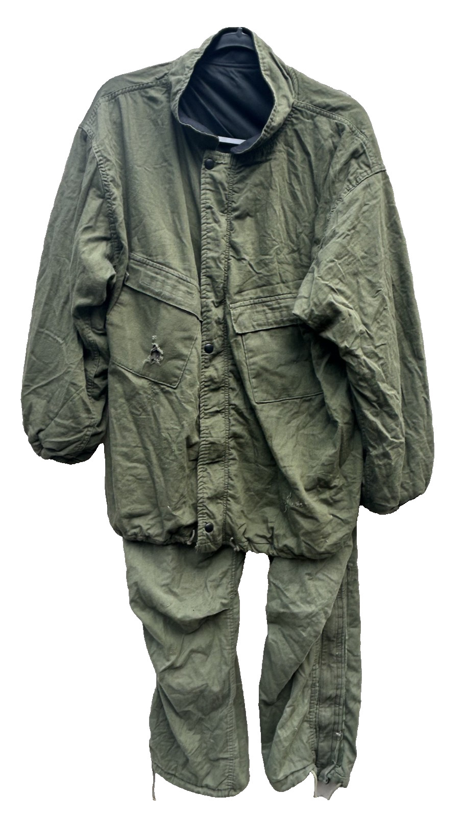 Vintage U.S. Military O.D. Green NBC set,  XL, fair cond., free U.S. shipping