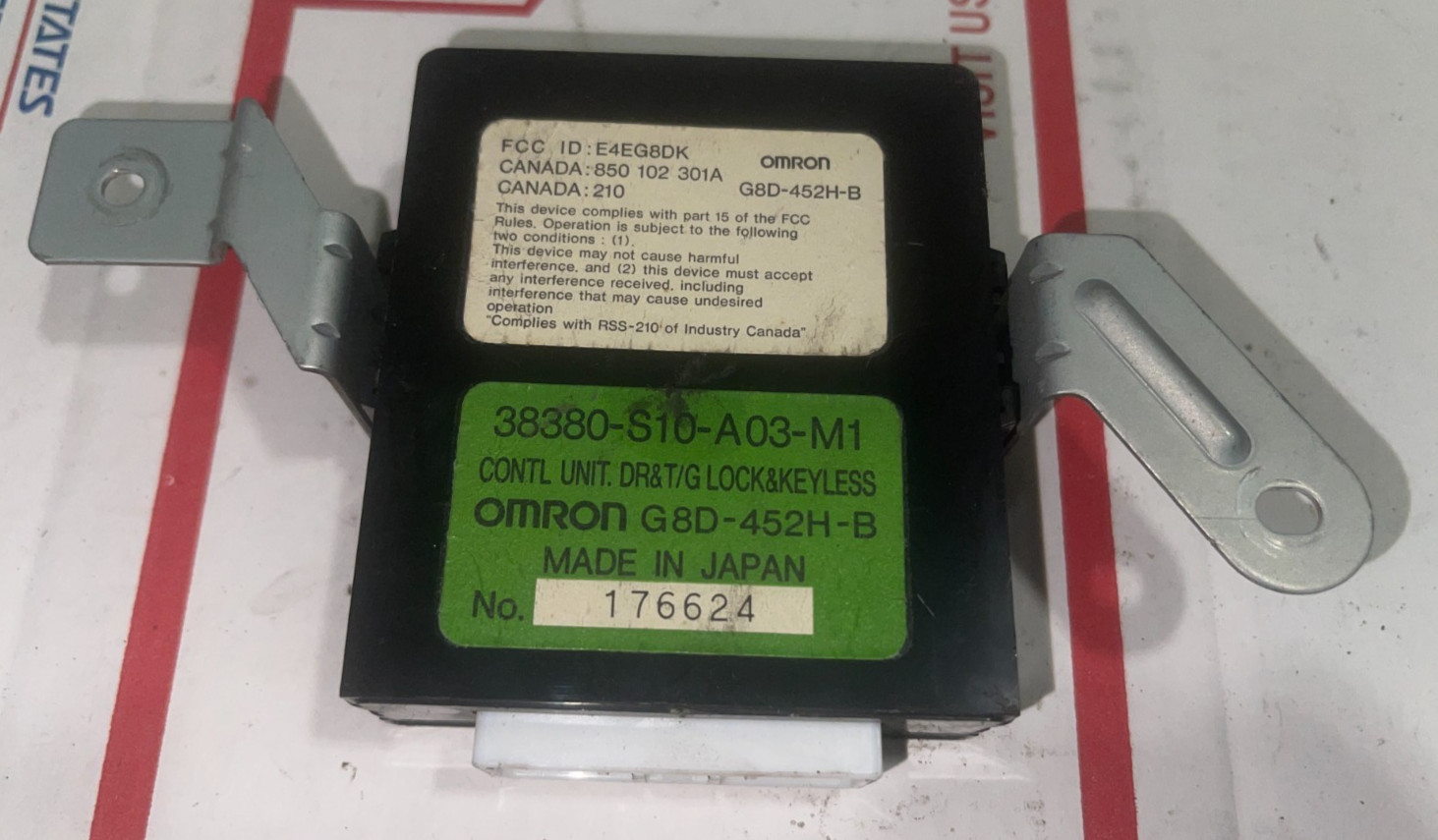 97-01 Honda CRV Door Lock Control Keyless Entry Module Relay # 38380-S10-A03-M1
