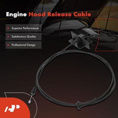 67.95 inch Front Hood Latch Release Cable with Handle | Compatible with
