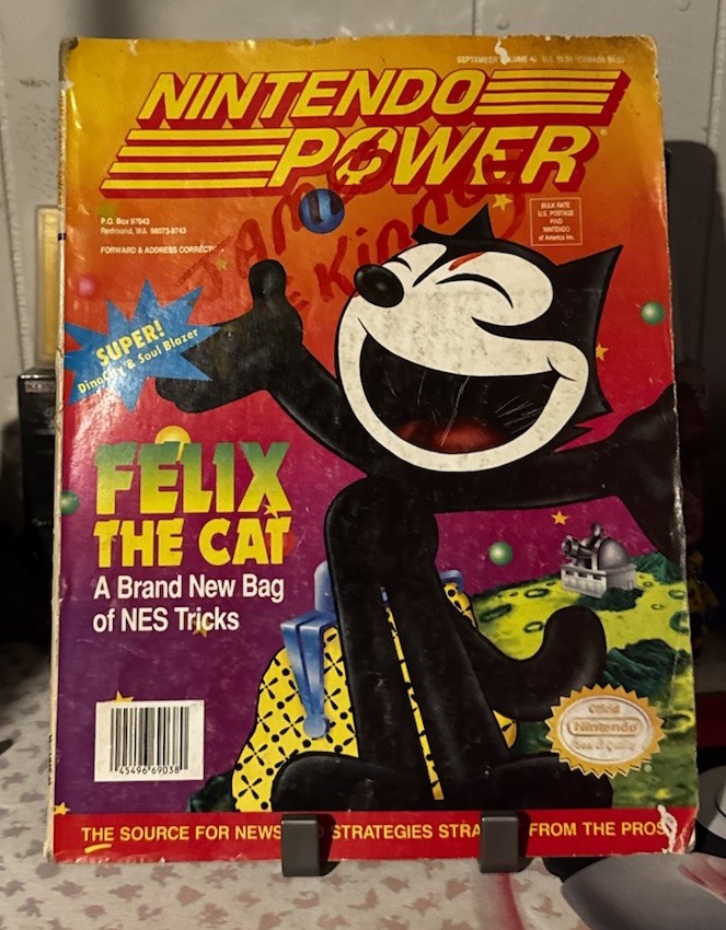 Nintendo Power Magazine Felix The Cat w/Spider-Man Poster Volume 40 Fast Ship