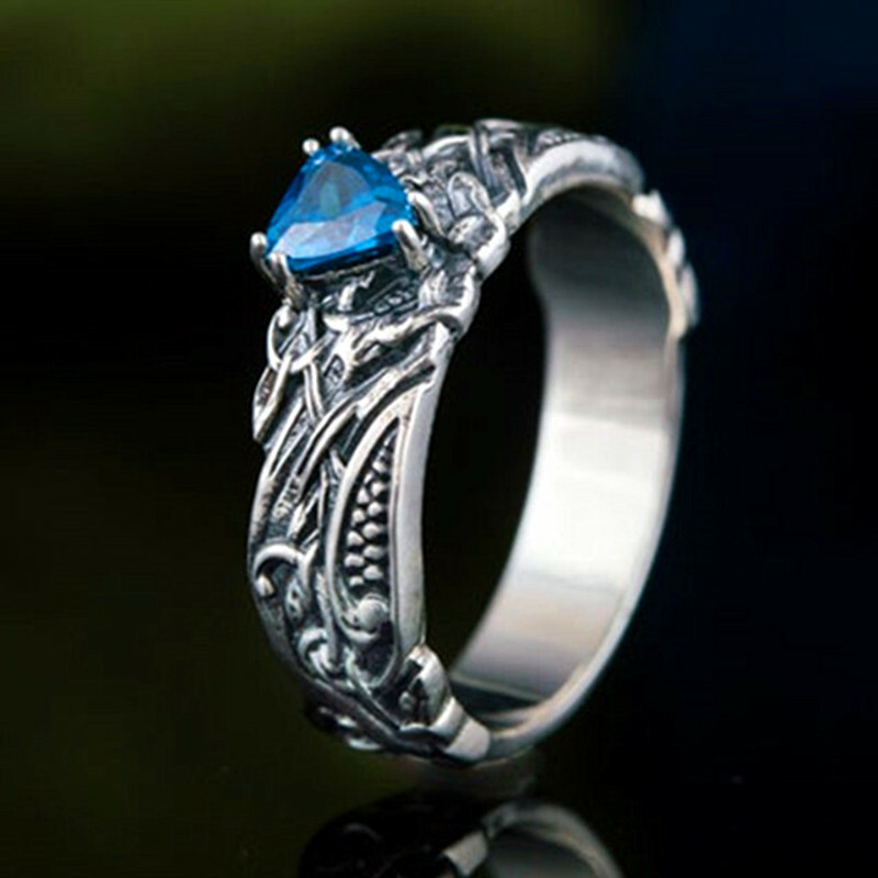 Fashion 925 Silver Filled Wedding Ring Women Cubic Zircon Ring Gift Sz 6-10