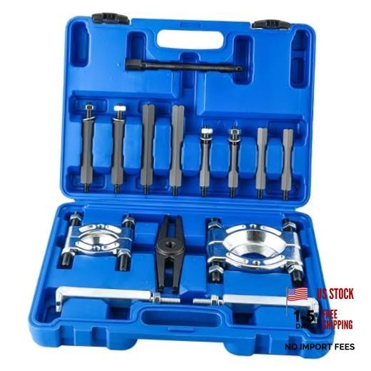 Heavy Duty 5-Ton Bearing Puller Set 14PCS | Wheel Hub Axle Puller Kit, 2" and