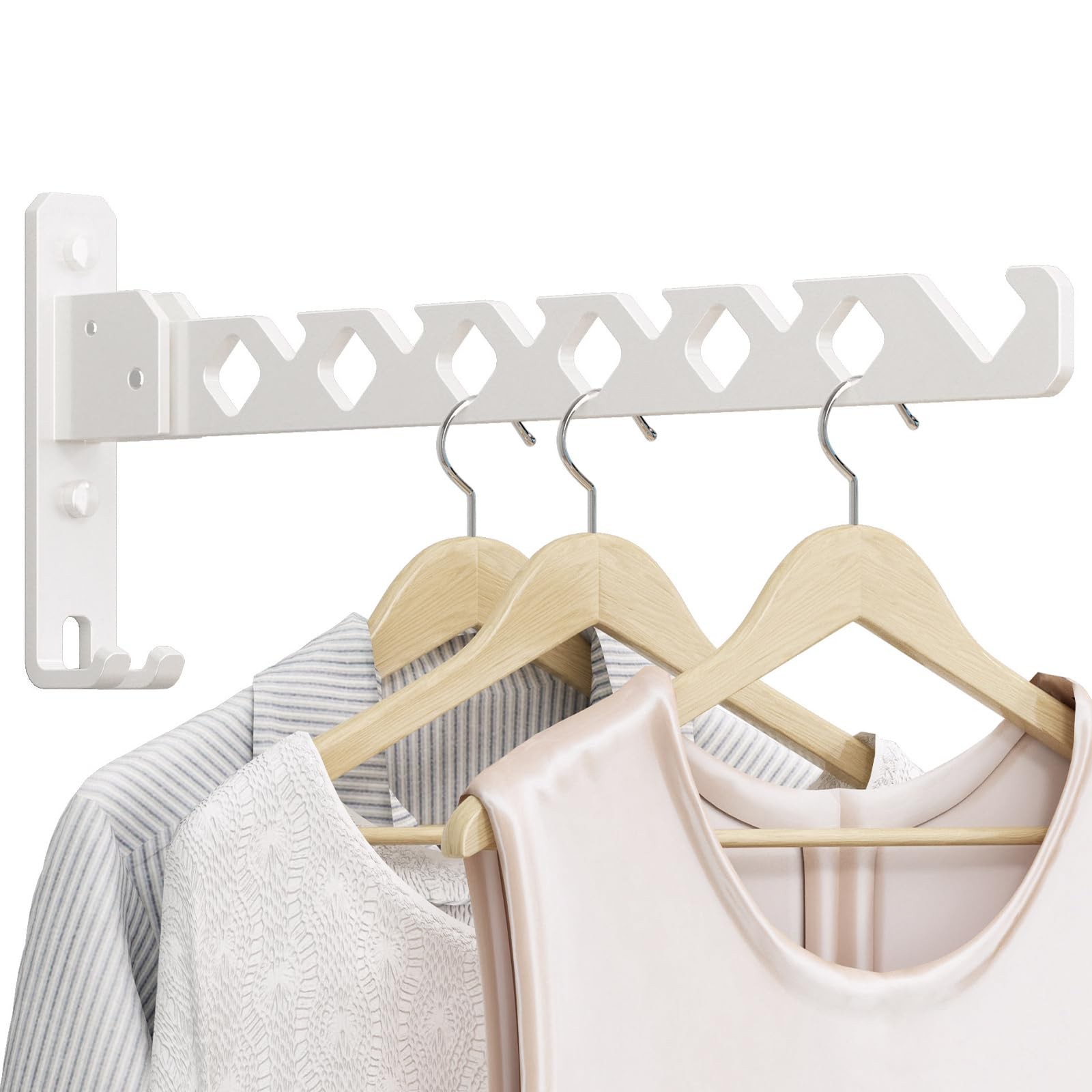 Wall Mounted Clothes Drying Rack, Wall Clothes Hanger Foldable, Laundry Hange