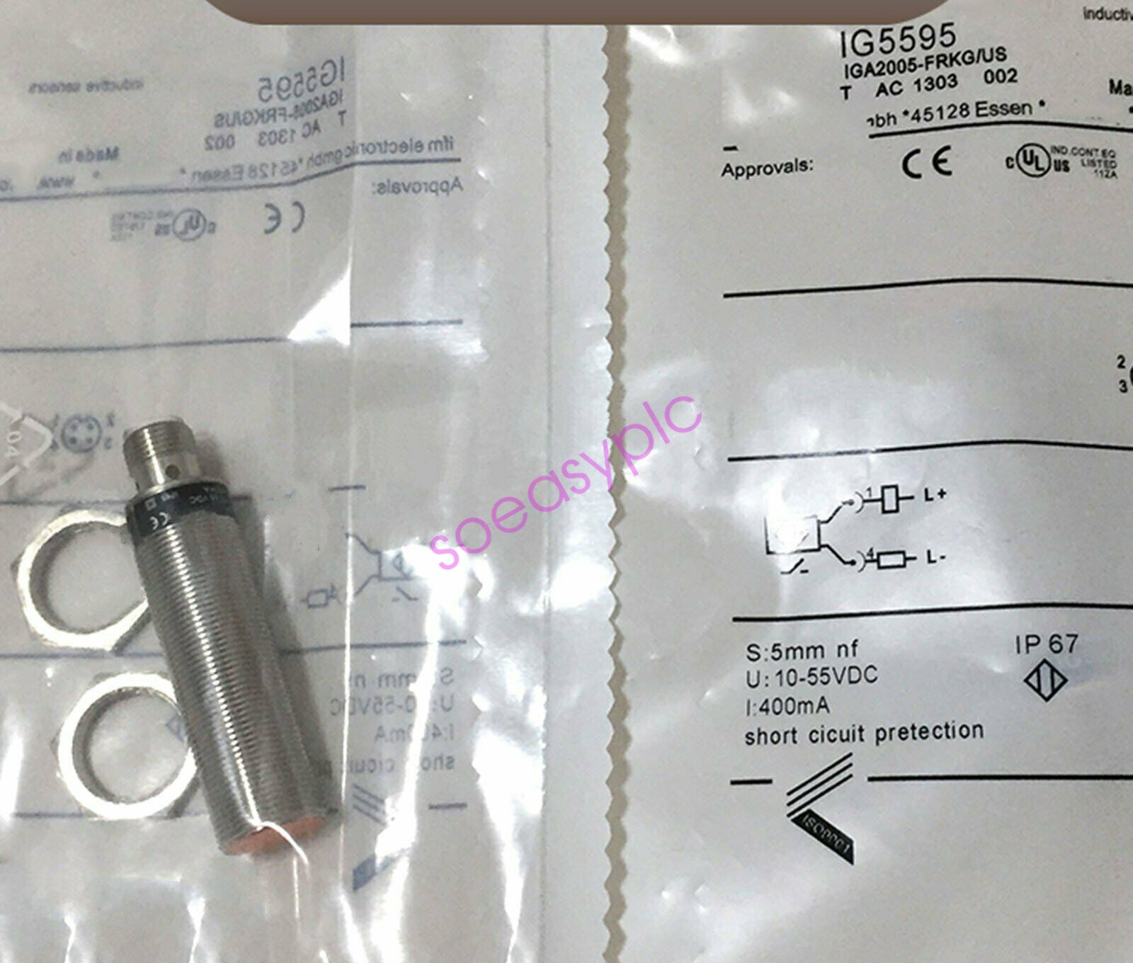 IFM IG5595 IGA2005-FRKG/US Inductive Sensor Proximity Switch New #
