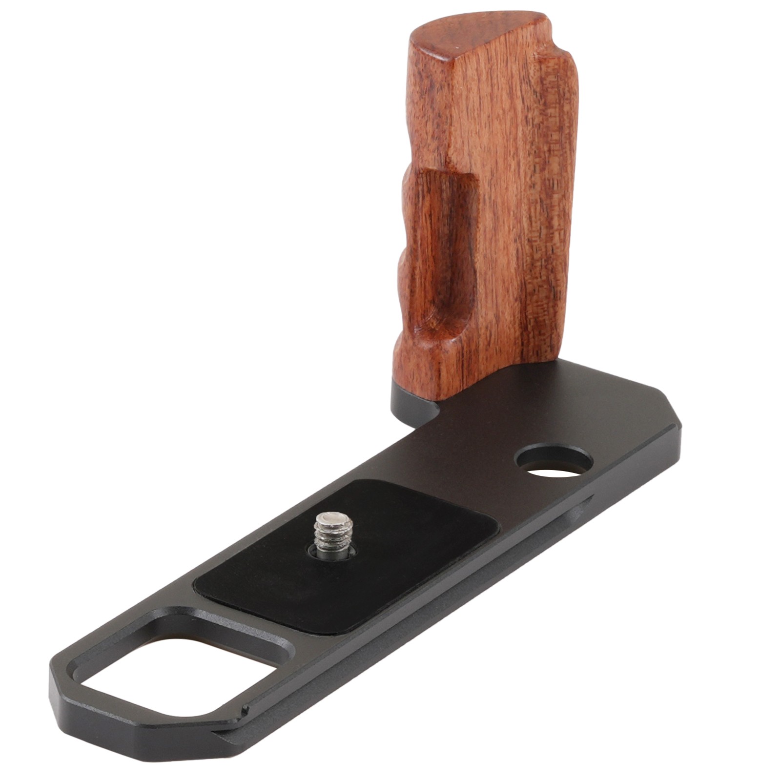 Wooden Vertical Handle Grip Quick Release L Bracket for Nikon F2 Camera Black