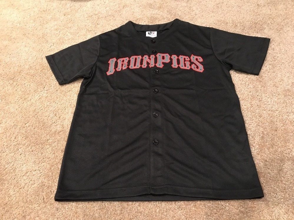 Lehigh Valley IronPigs Phillies SGA Black #17 Jersey, Size Youth Large, New