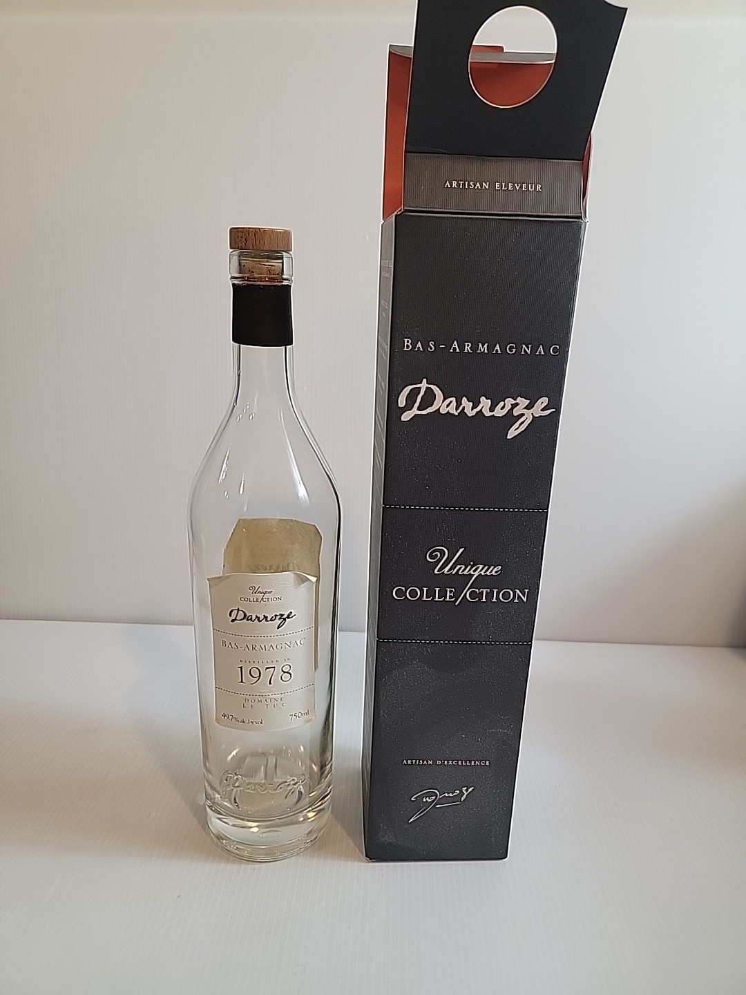 Bas Armagnac Darroze 1978 Armagnac Empty Bottle With Box Unrinsed