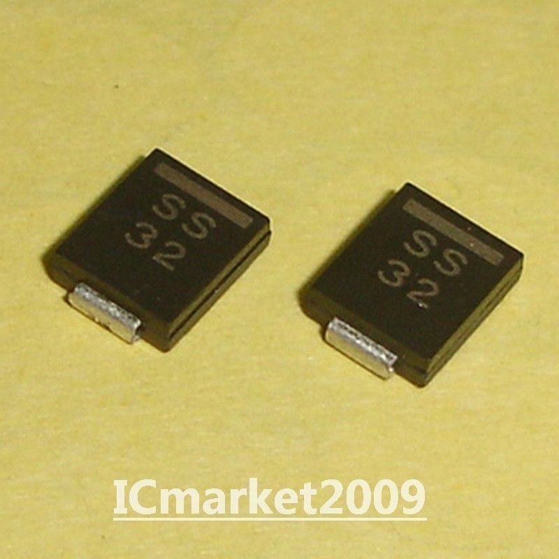 10 PCS SS32 DO-214AB SMC 3.0A Surface Mount Schottky Rectifier Diodes