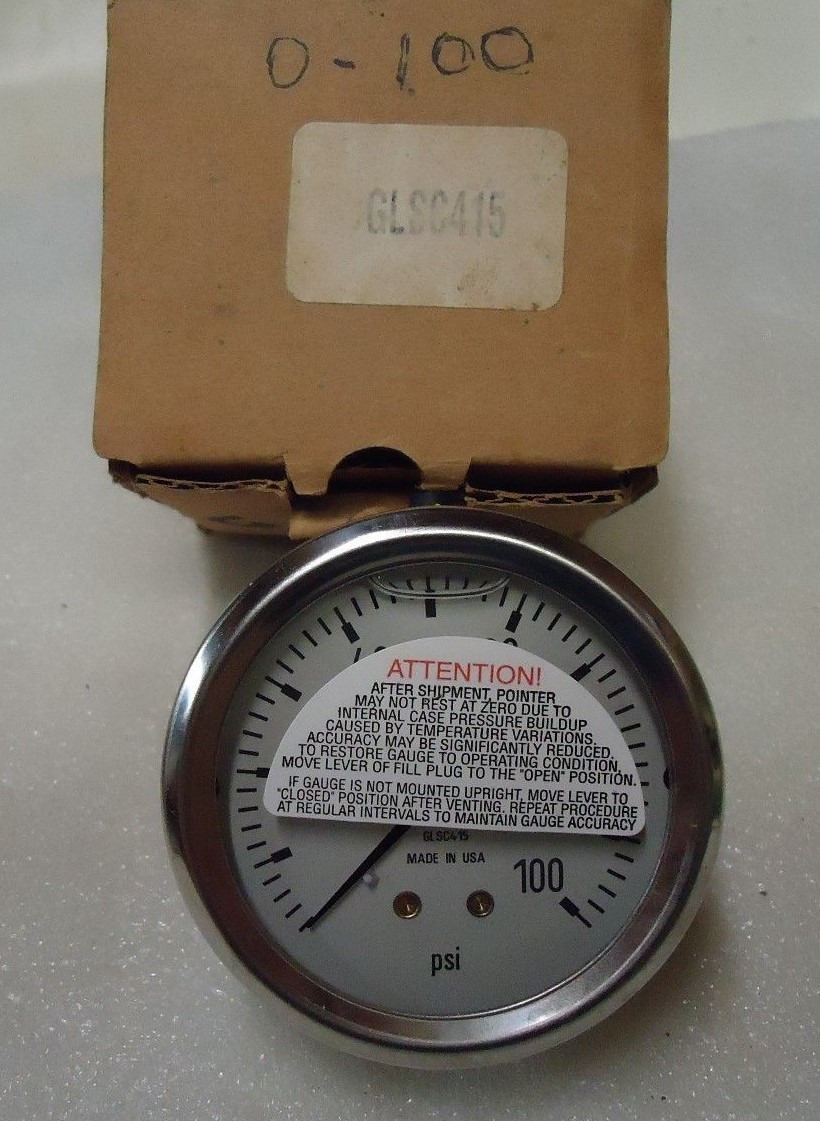 DIXON GLSC415 GAUGE 0-100 PSI "New"