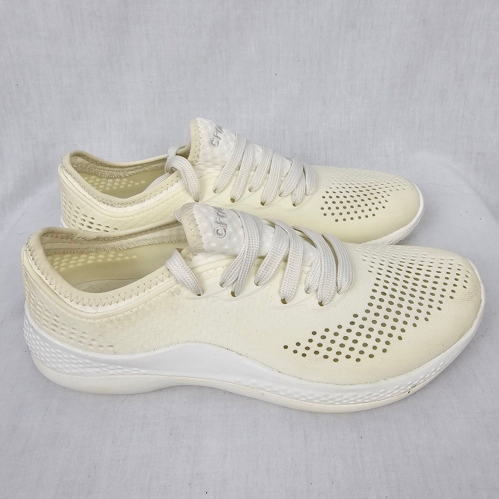 CROCS Literide 36 Pacer Sneakers Off White Women's Size 8