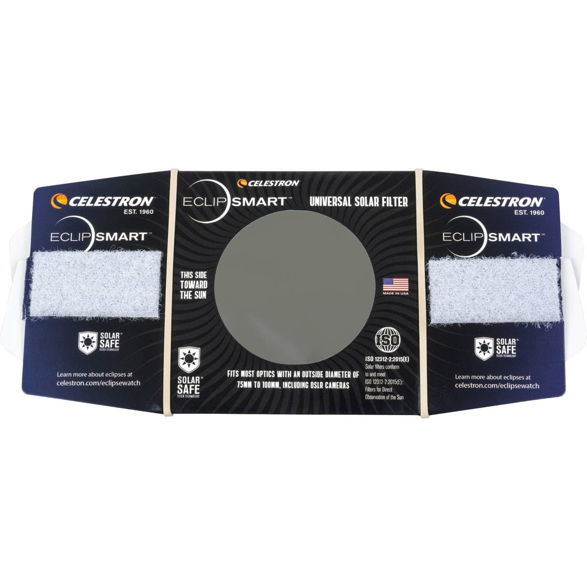 Celestron – EclipSmart Safe Solar Eclipse Telescope and Camera Filter – OD
