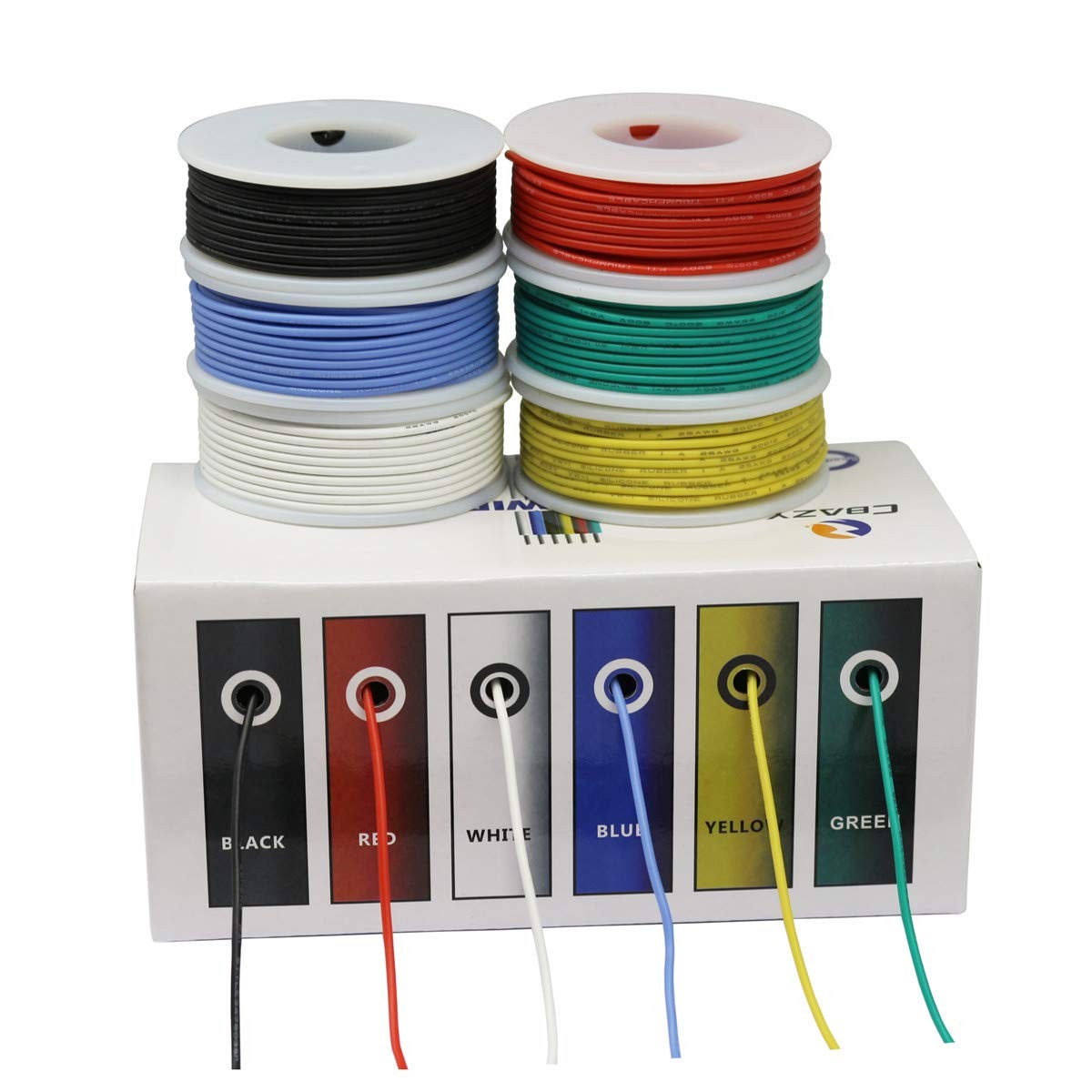 Hook Up Wire Kit stranded Wire Kit 20 Gauge Flexible Silicone Rubber Electric