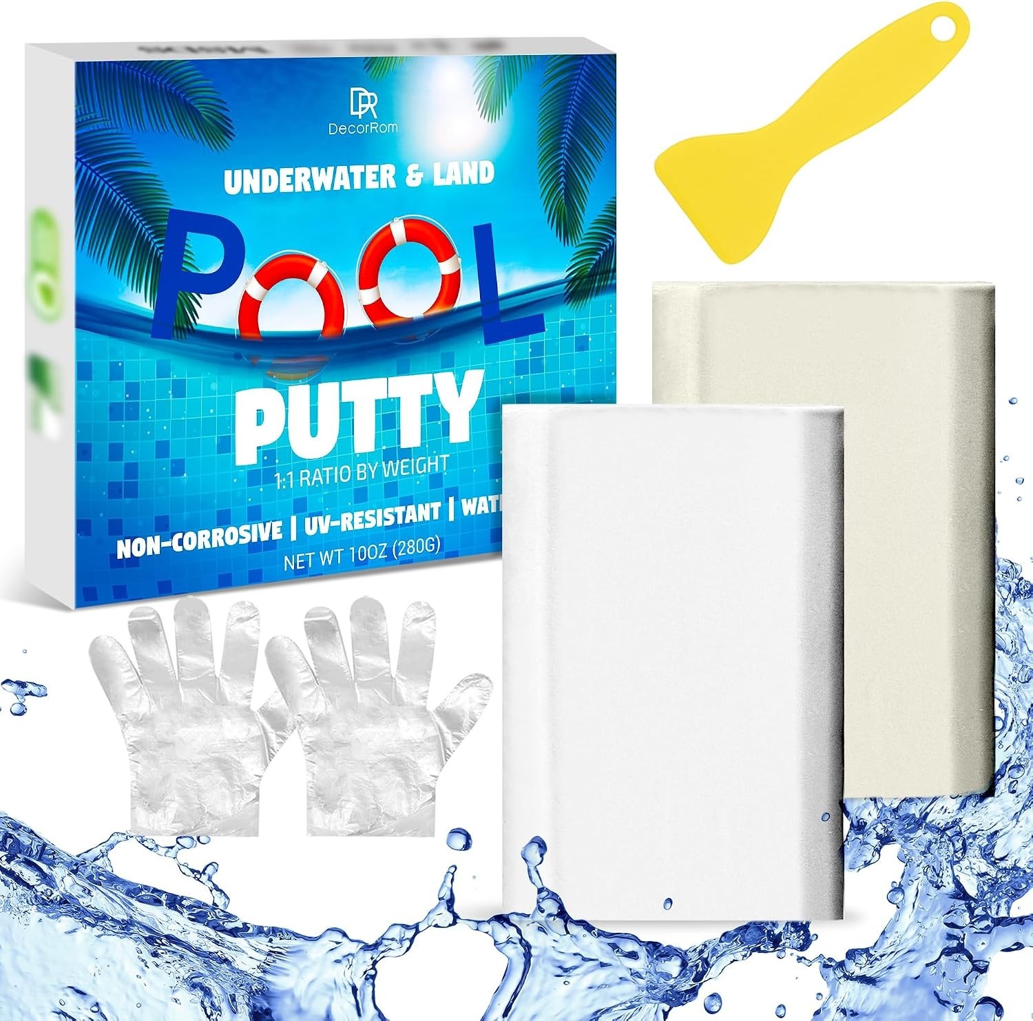 10oz Waterproof Epoxy Putty for Pools & More - Easy Underwater Application