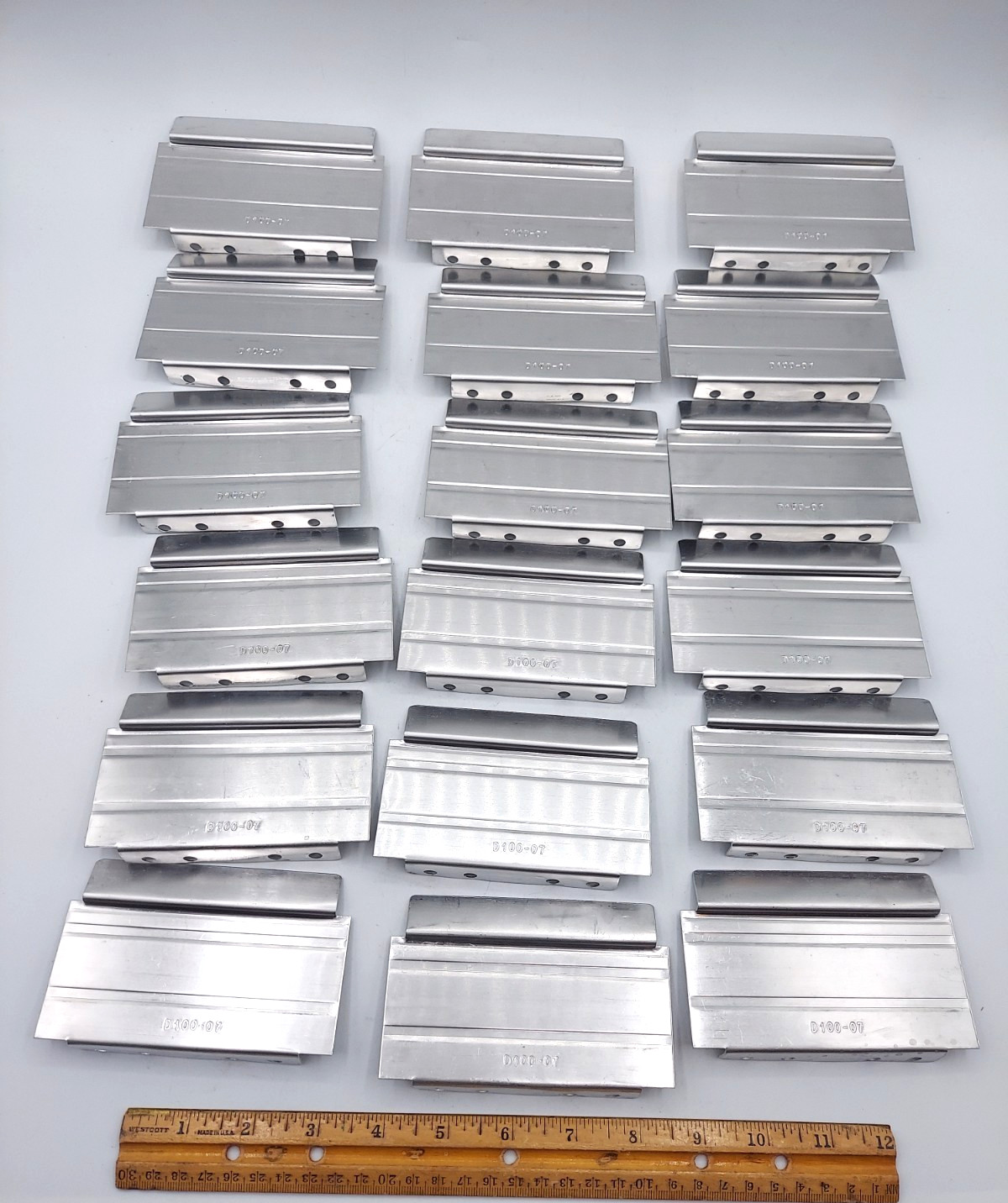 *LOT of 18* Lista Aluminum Cabinet Drawer Dividers 3" x 4-1/2" D100-07 Stanley