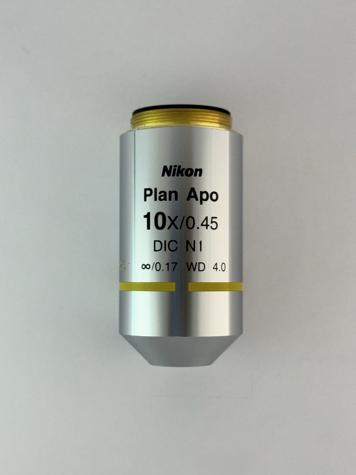 Nikon Plan Apo 10x/0.45 DIC N1 ∞/0.17 WD 4.0 Microscope Objective Lens