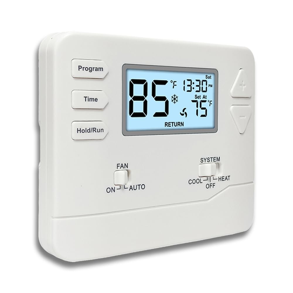 Programmable Thermostat for Home,Conventional Single-Stage Systems,5-1-1 Day ...