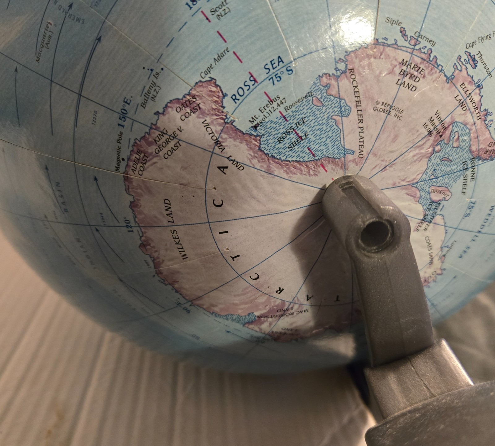 Globemaster Scanglobe Type-Y 12 Inch Diameter Globe World Map Plastic Base & Arm