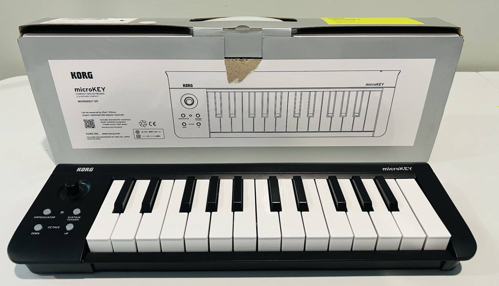 KORG microKEY-25 USB Powered MIDI Keyboard Controller + USB Cable (Not Wireless)
