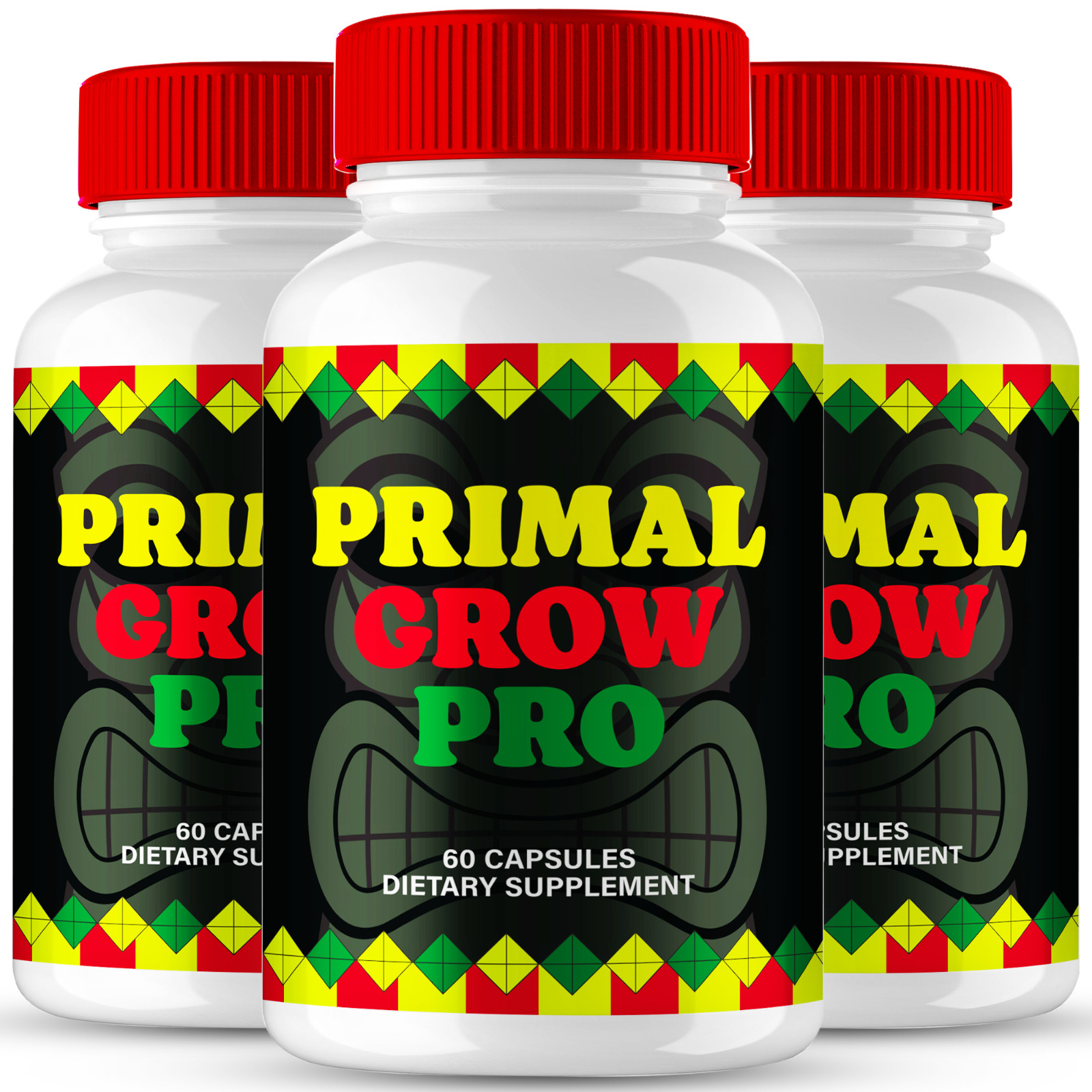 (3 Pack) Primal Grow Pro Men Pills, PrimalGrowPro Advanced Formula Male Support