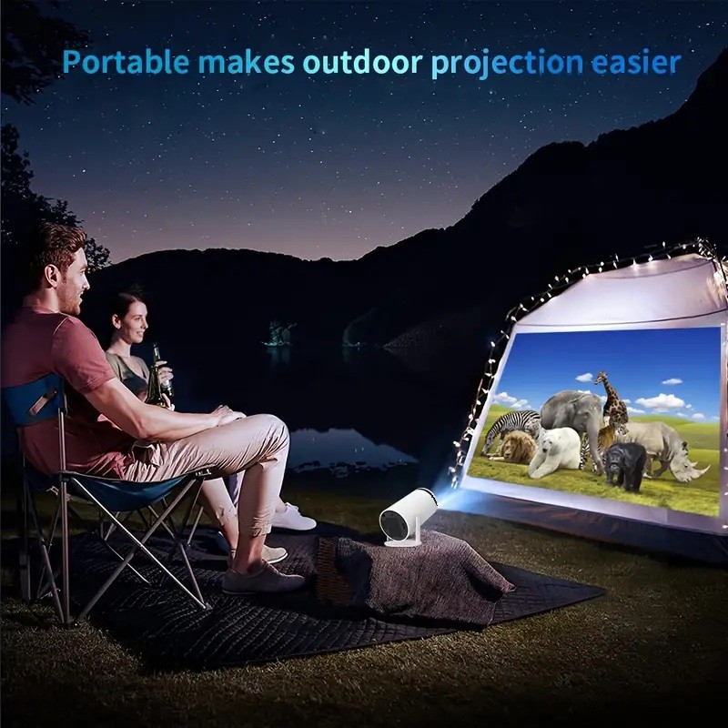Android 12 Smart Projector WiFi 6 Portable Mini with Keystone Correction
