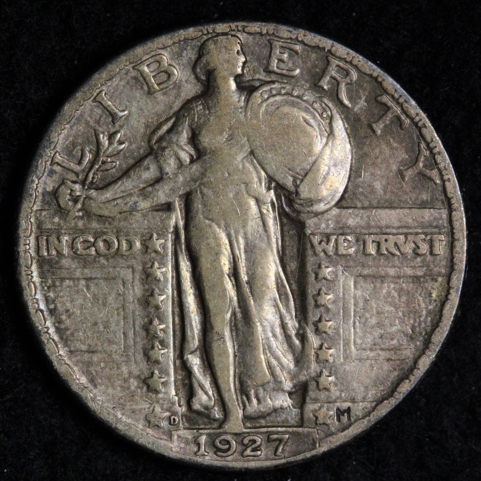 1927-D Standing Liberty Silver Quarter XF E312 GKZMR