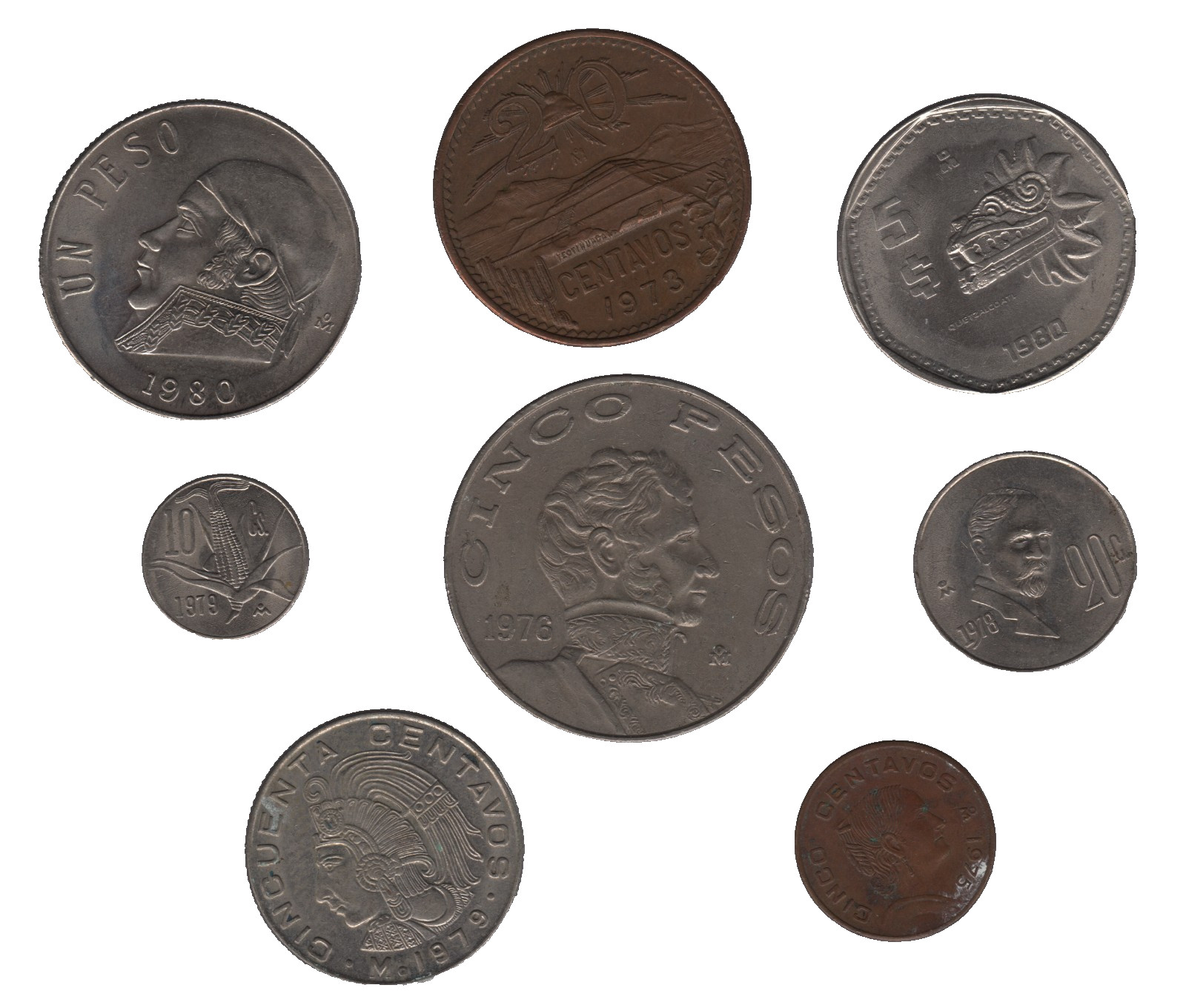 Mexico Coins – Small Collection ×8 Bulk Lot