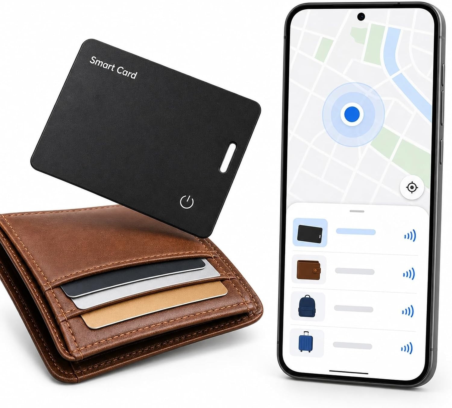 Zoilytech Wallet Tracker Card for Android,Rechargeable Tag Wallet Finder, Thi...