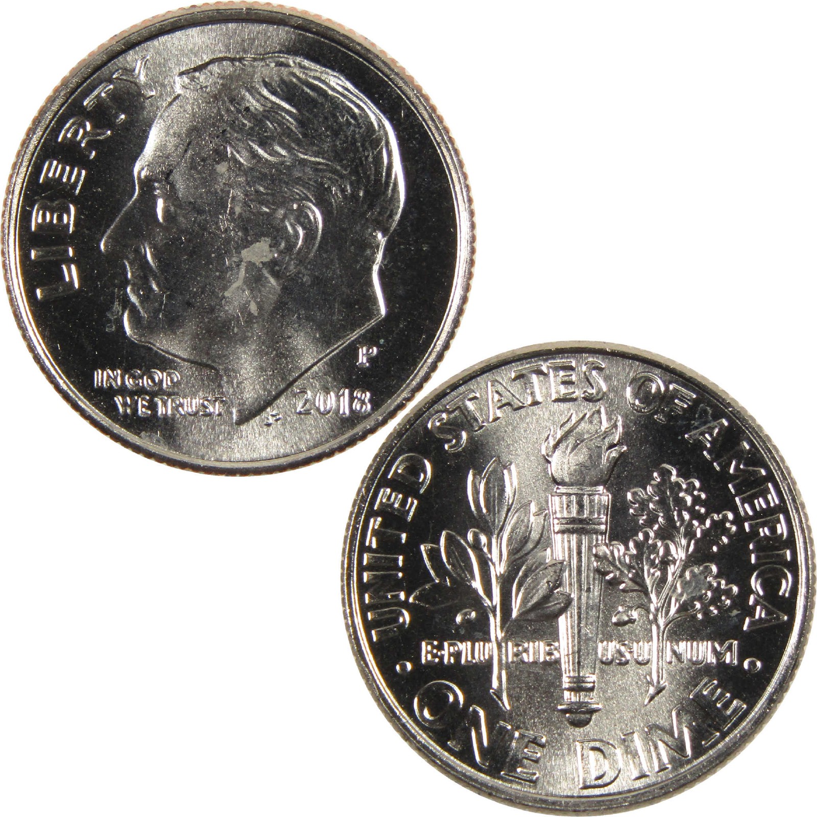 2018 P Roosevelt Dime Uncirculated Clad 10c Coin