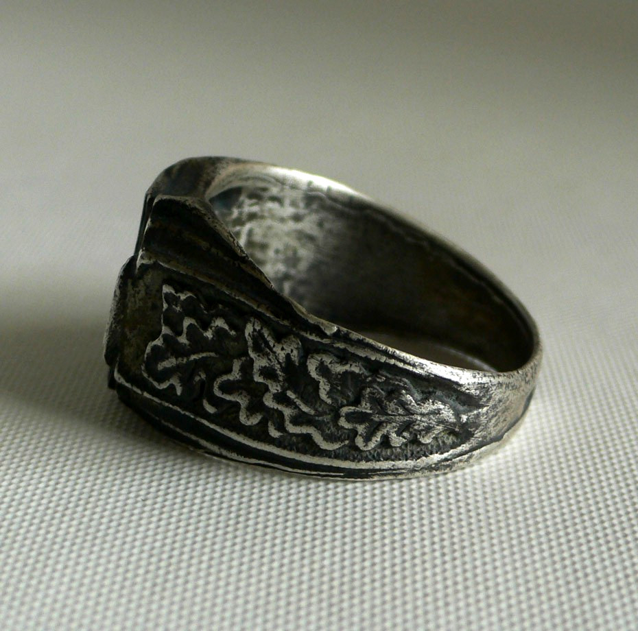RING GERMAN WW2 WWII Pz.Div.-Panzer Tank Division Oak Leaves Ring