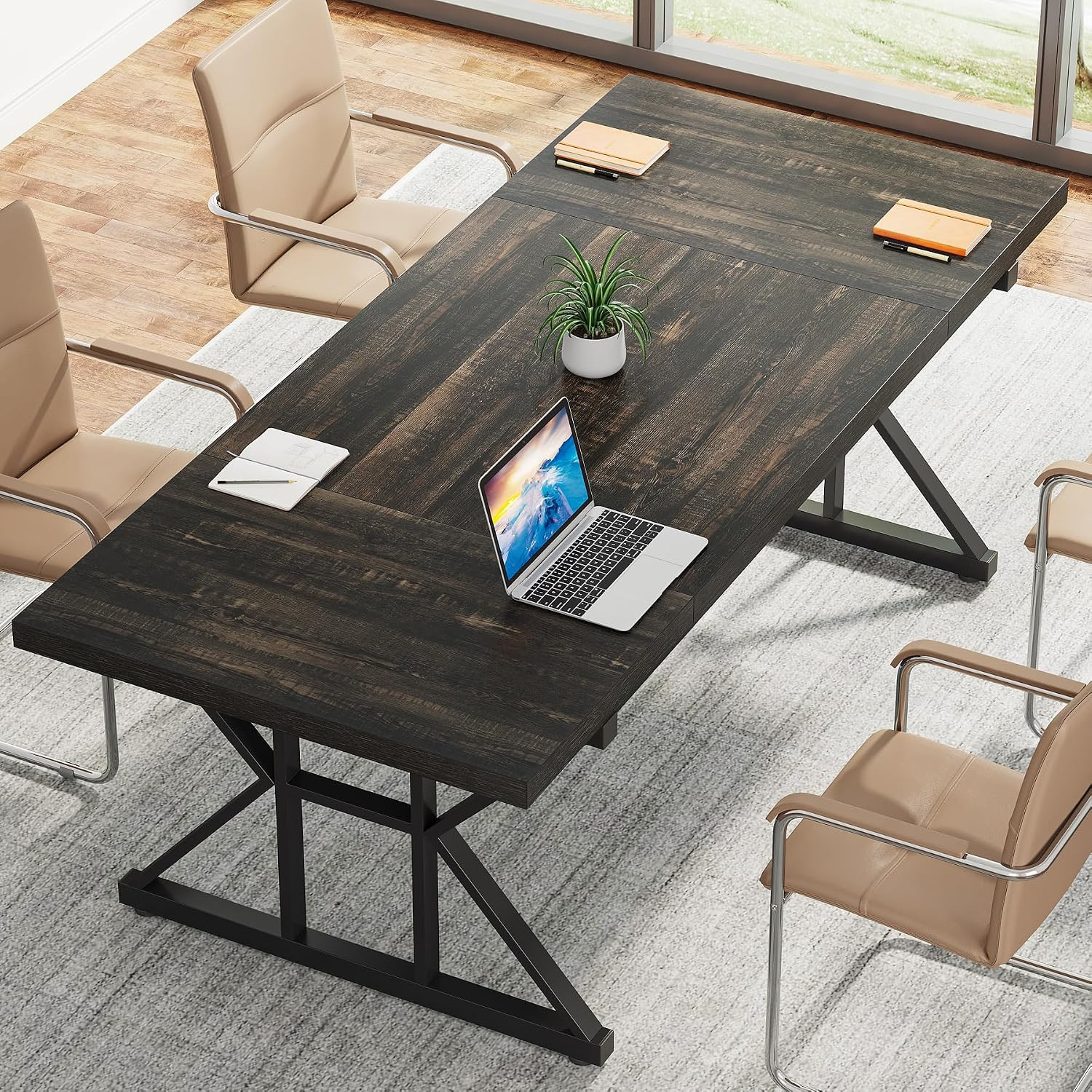 Tribesigns 70.8-Inch Executive Desk, Large Computer Office Desk Workstation, Mod