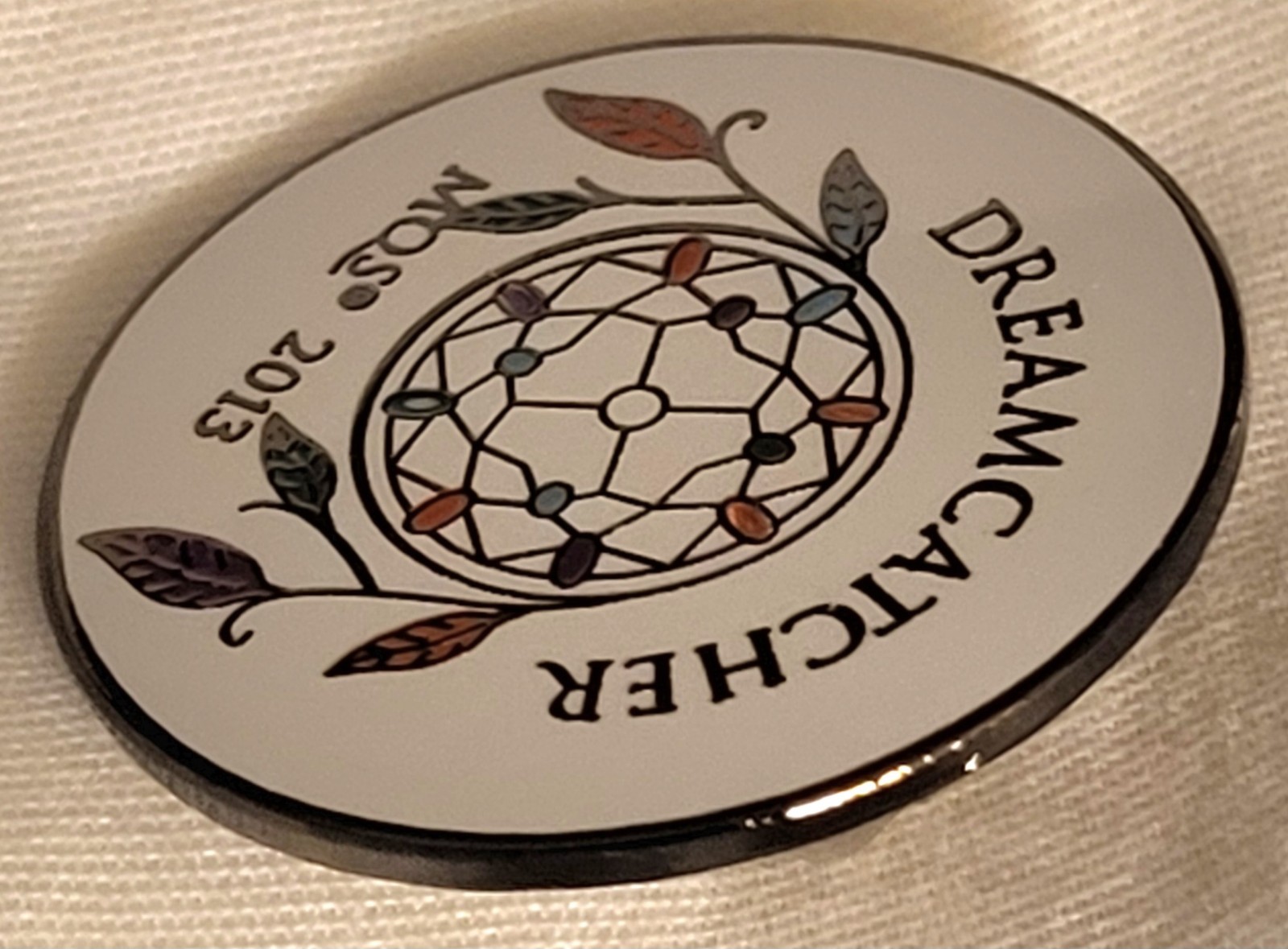 Dreamcatcher MQS 2013 Machine Quilters Showcase Pin 1" Wide Sewing Quilting Craf