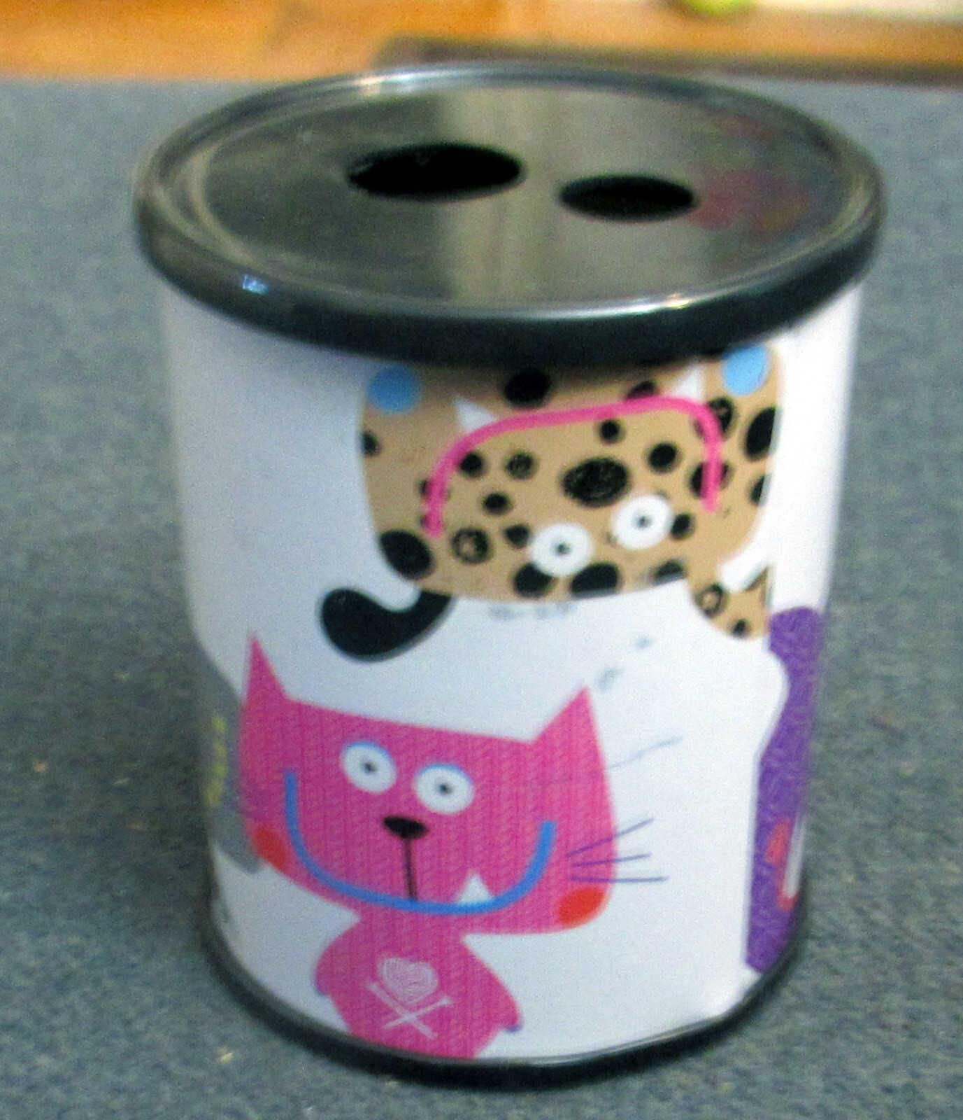 Vintage PAPERCHASE Animals 2-Hole Barrel Pencil Sharpener