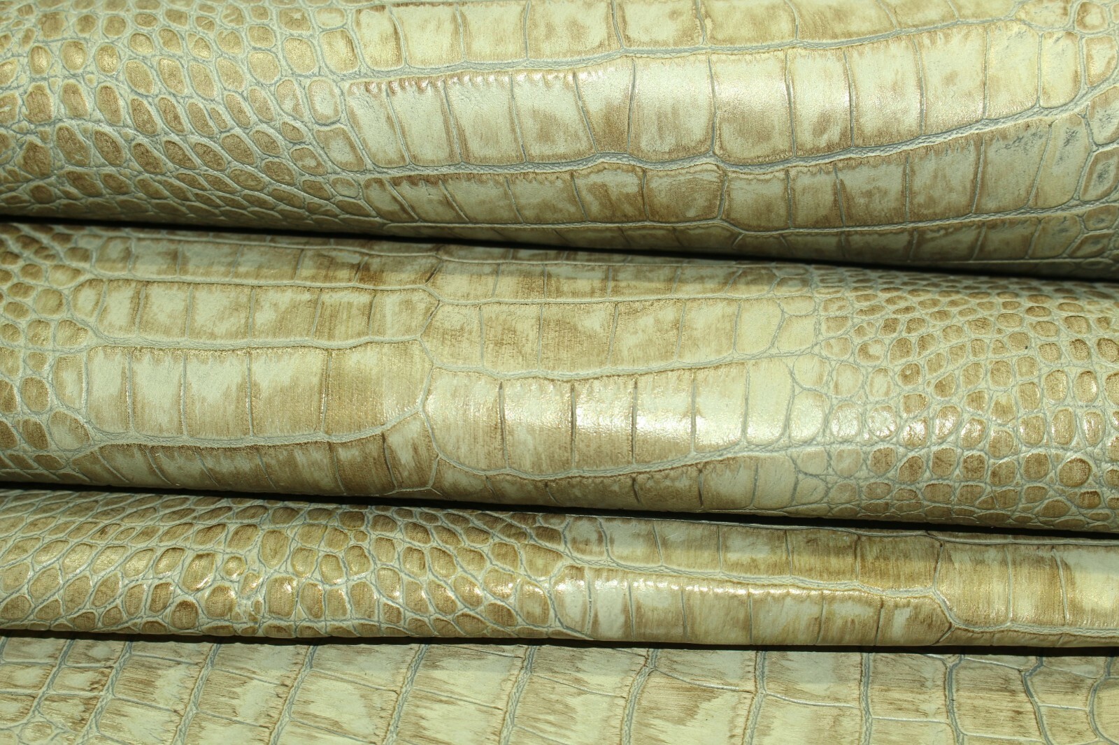 Golden Tan Croc (Various Sizes) Thin but slightly stiff ZE 79