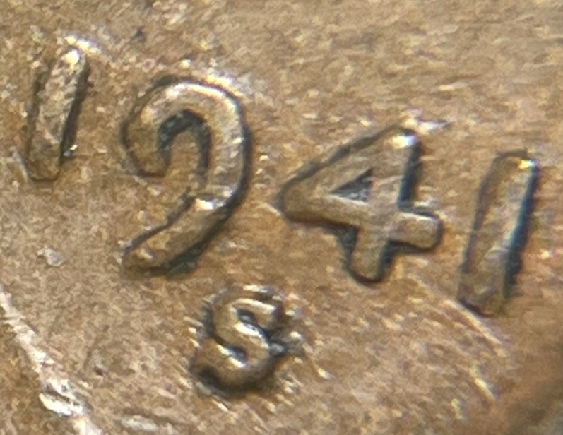 1941 S/S Wheat Penny Error RPM S Over S & Strike Through Grease Long Die Cracks