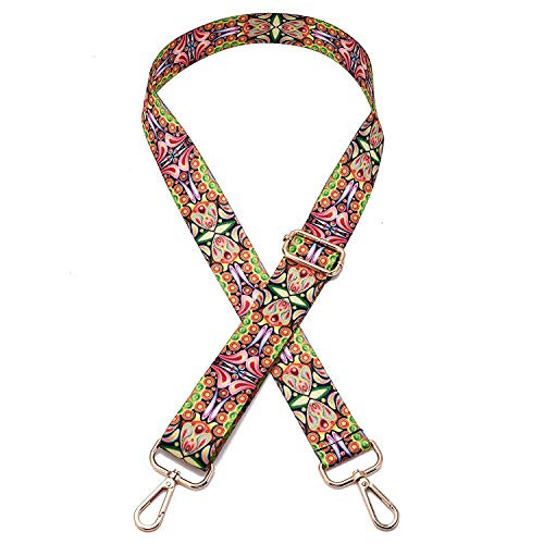 Wide Shoulder Strap Adjustable Replacement Belt Wide: 1.4"(3.5cm) Paisley