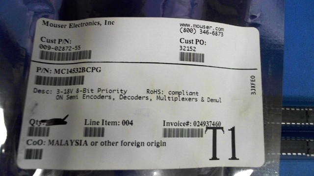 New (10pcs) MC14532BCPG ONSEMI IC Logic