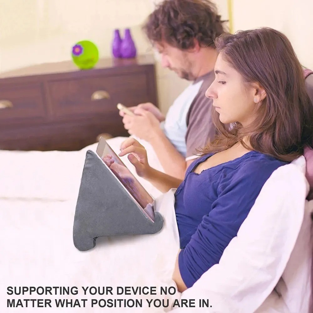 Multi-Angle Pillow for iPad Phone Tablet Read Holder Stand Foam Lap Rest Cushion