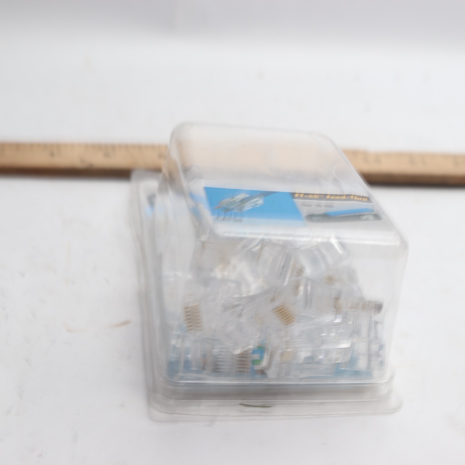 (25-Pk) Ideal Single Piece Modular Plug Feed-Thru Design RJ-45 Connector 85-371