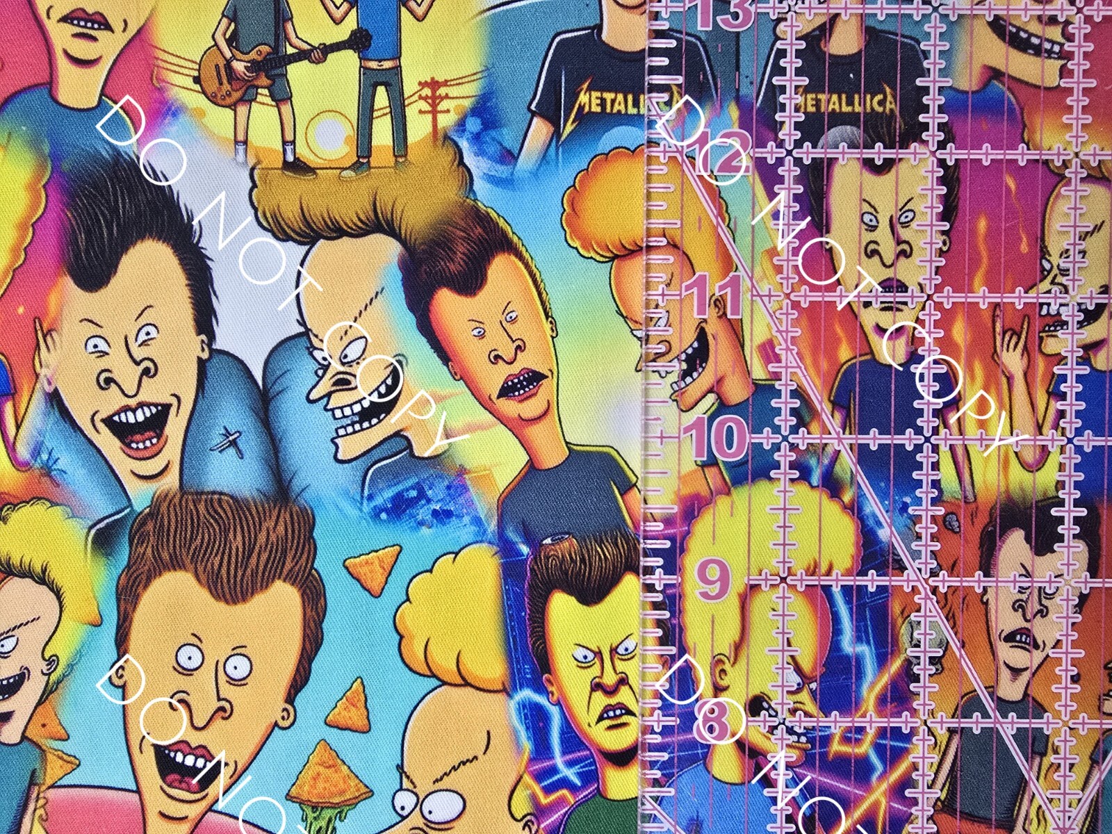 Custom Cotton Woven Fabric TV Show Cartoon Beavis And Butthead by the 1/4 Yard