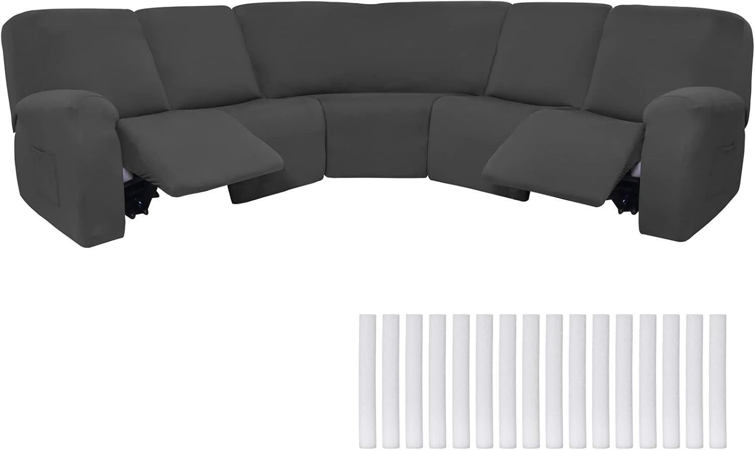 L Shape Sectal Recliner Sofa Covers 5 Seat Sectal Couch