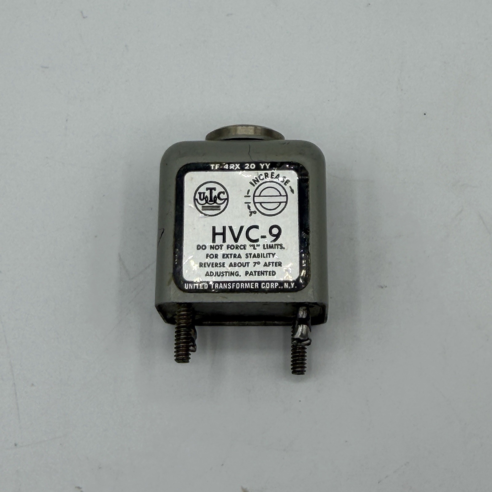 UTC HVC-9 Variable Inductor Transformer Tube Audio HERMETIC VARIDUCTOR Mean Hy