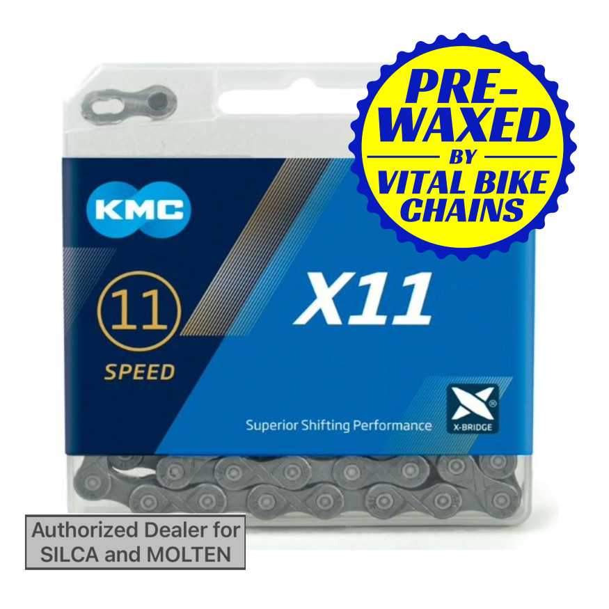 KMC X11 Chain 11 speed Gray- SILCA/MOLTEN/CERAMIC SPEED wax