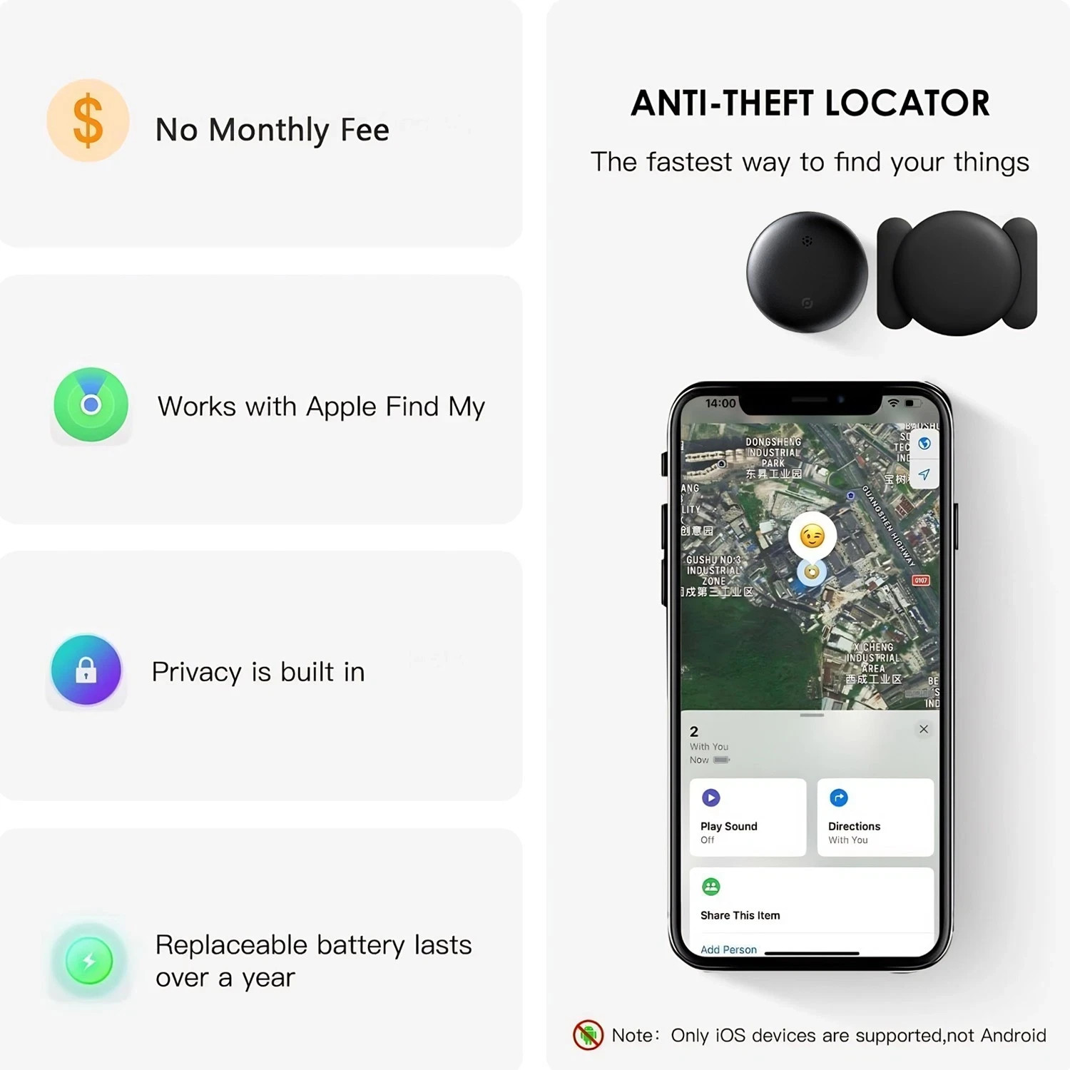 GPS Tracker for Vehicles Car Tracking Device, Mini Hidden for iPhone Android Lot