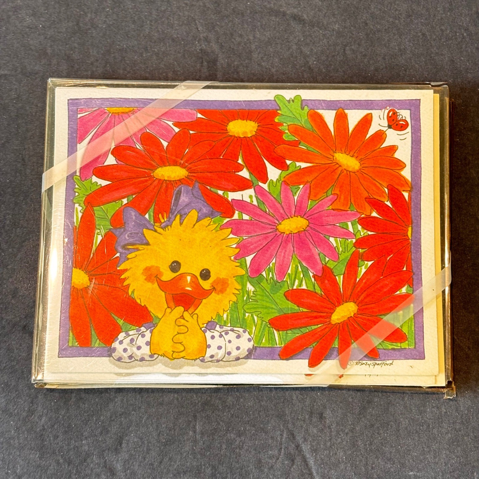 Vintage Suzy's Zoo Witzy Duck Note Cards 8 Count Set 1993 Suzy Spafford New