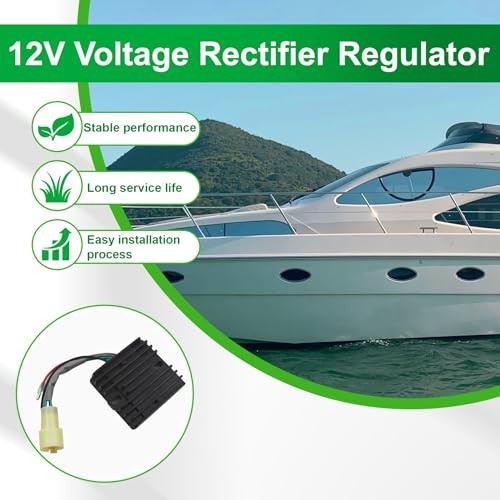 12V Voltage Rectifier Regulator Replacement for Yamaha 80-100hp Outboard 75