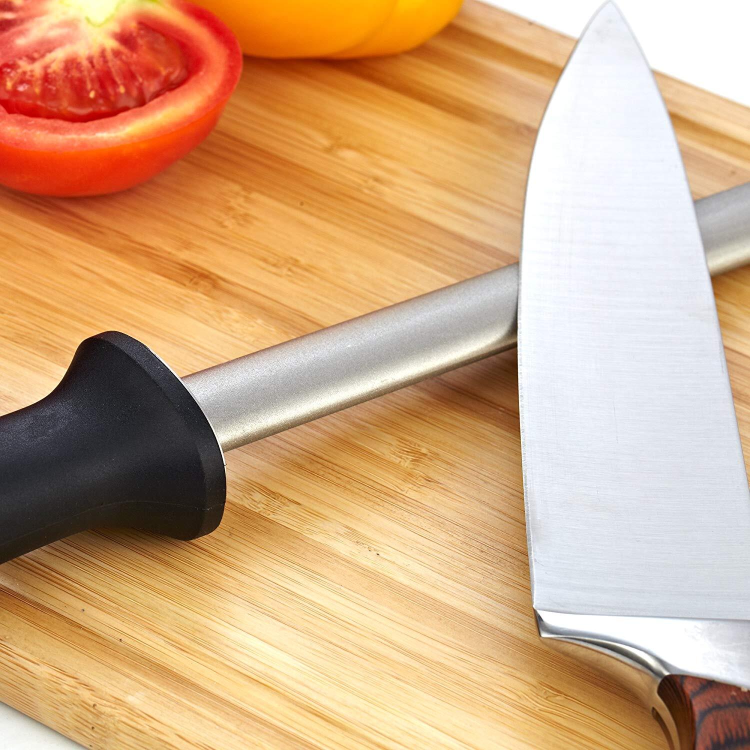 12 Inch Knife Sharpener Steel Sharpening Rod Kitchen Knives Sharpening Tool