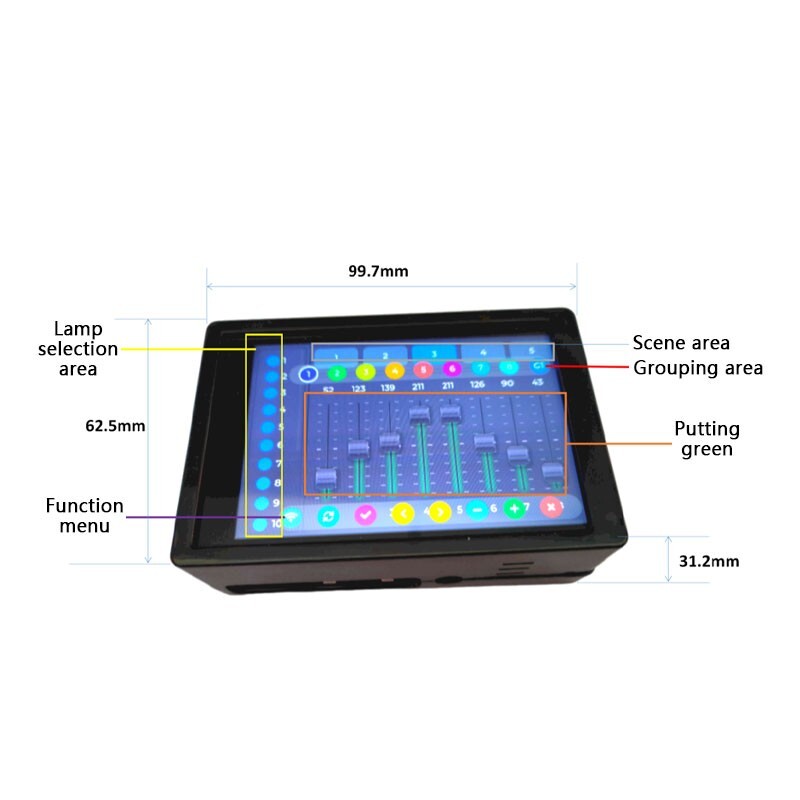 Master-DMX Lighting Console + 3rd Generation 3-Pin WIFI-DMX Controller (Short)