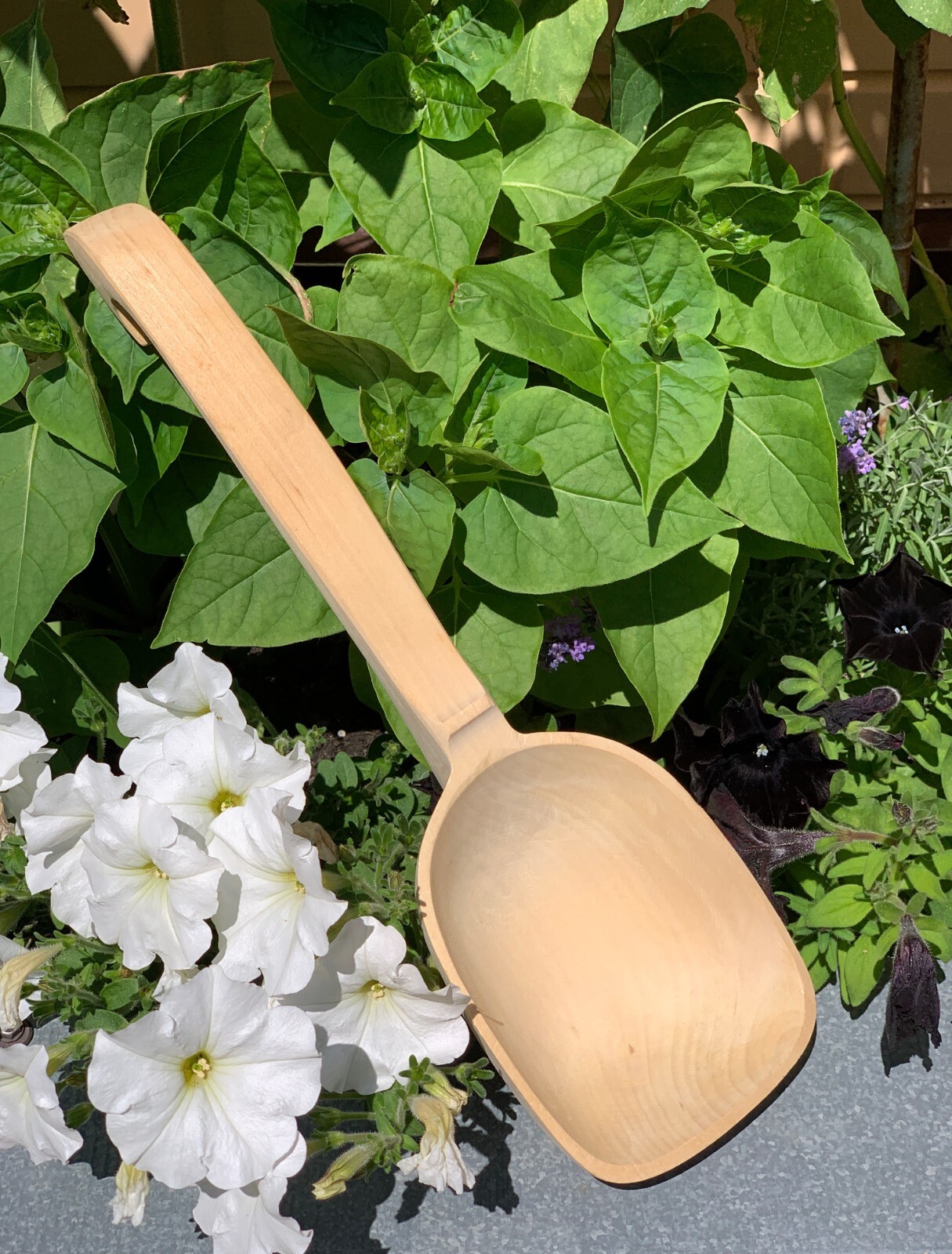 Vintage Wood ladle Scoop Water Spoon Bath Sauna & SPA Banya Wooden Spoon / Bath
