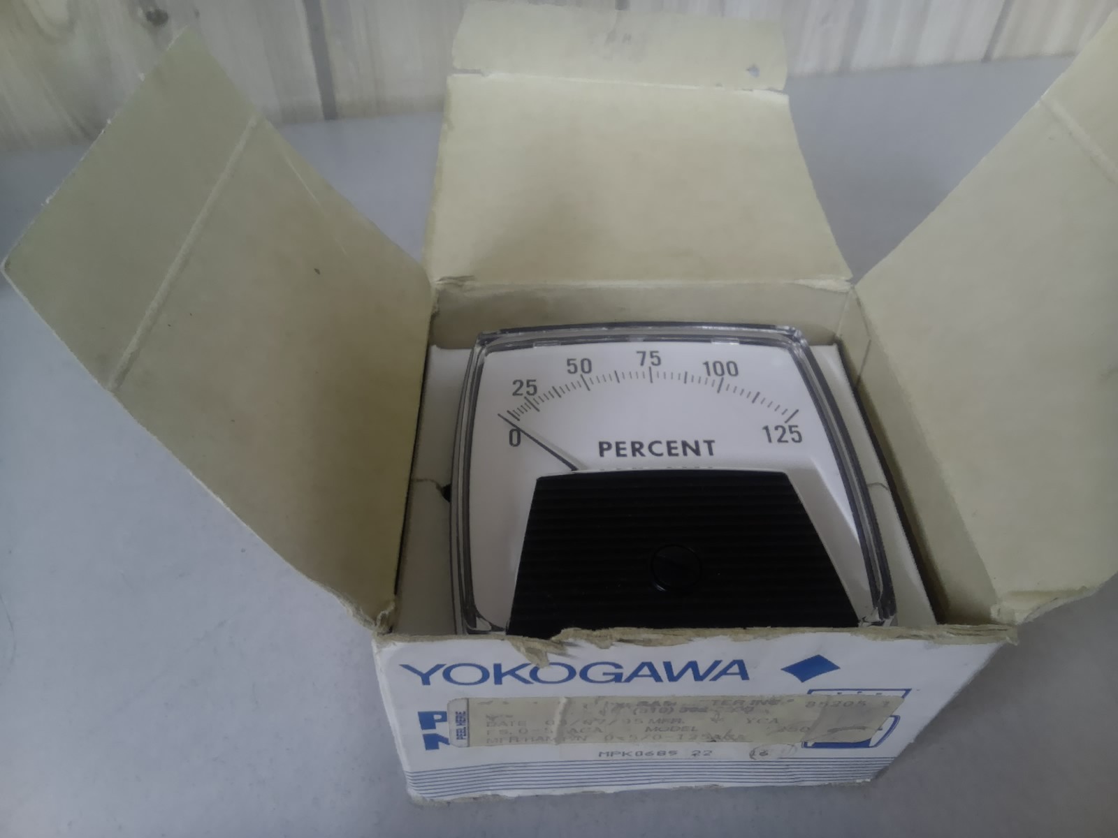 Yokogawa Panel Meter 250 Model Percent 0-125